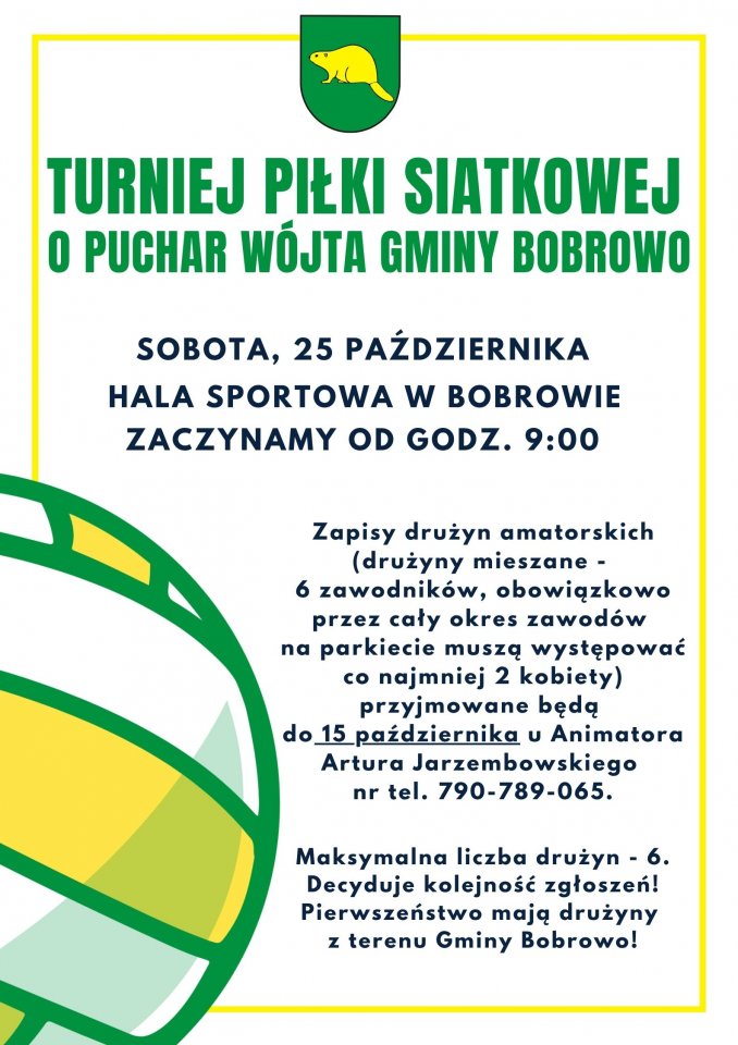 Zapraszamy do zapisów na turniej siatkówki!